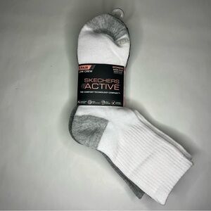 Skechers Women's Athletic Socks in White, Black and Gray